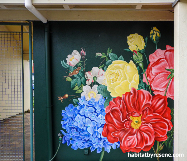 Christie Wright flower mural Faraday Centre