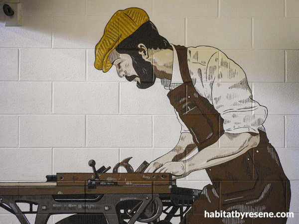 Faraday centre mural woodworker
