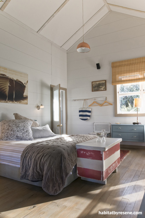 beachy, Hamptons, bedroom, cottage 