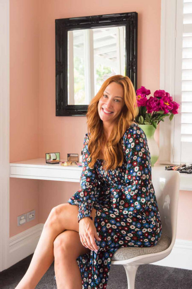 Makeup artist gives her villa a character makeover with bold pops of colour including blush pink Makeup artist gives her villa a character makeover with bold pops of colour including blush pink