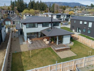 This icy shade of blue helps this new build blend into the Wanaka landscape