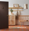 Entranceway, entryway featuring Resene Eighth Pearl Lusta