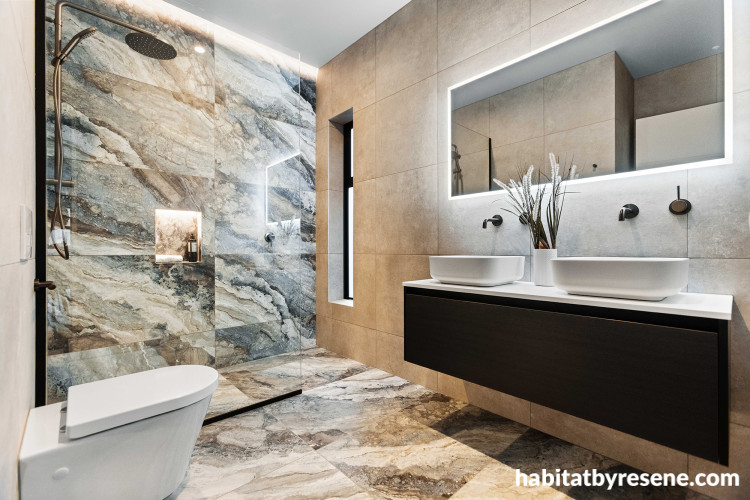 Bathroom, bathroom featuring Resene Quarter Rice Cake