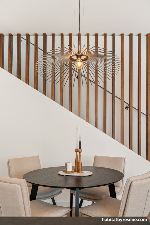 Dining room, white dining room, neutral and timber dining room