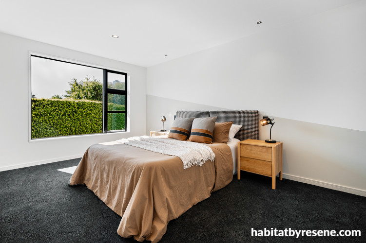 Bedroom, neutral bedroom, bedroom featuring Resene Double Thorndon Cream