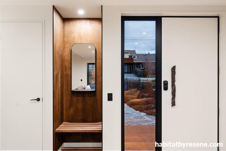 Entryway, entranceway featuring Resene Rice Cake