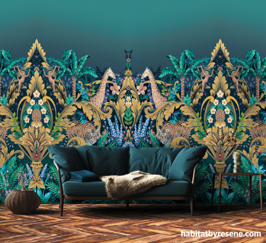 Lounge, lounge featuring statement Resene wallpaper
