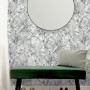 Bedroom, bedroom featuring nature-inspired Resene wallpaper