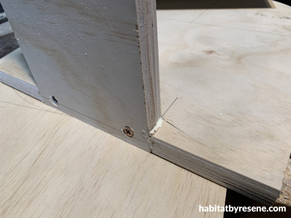 Wood with screws
