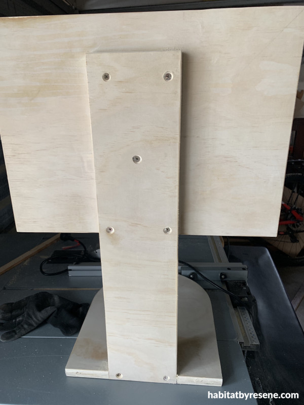 Wood with screws