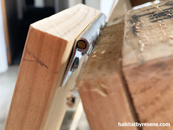 Wood with a hinge