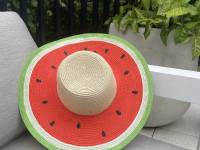 Create a DIY watermelon hat Create a DIY watermelon hat