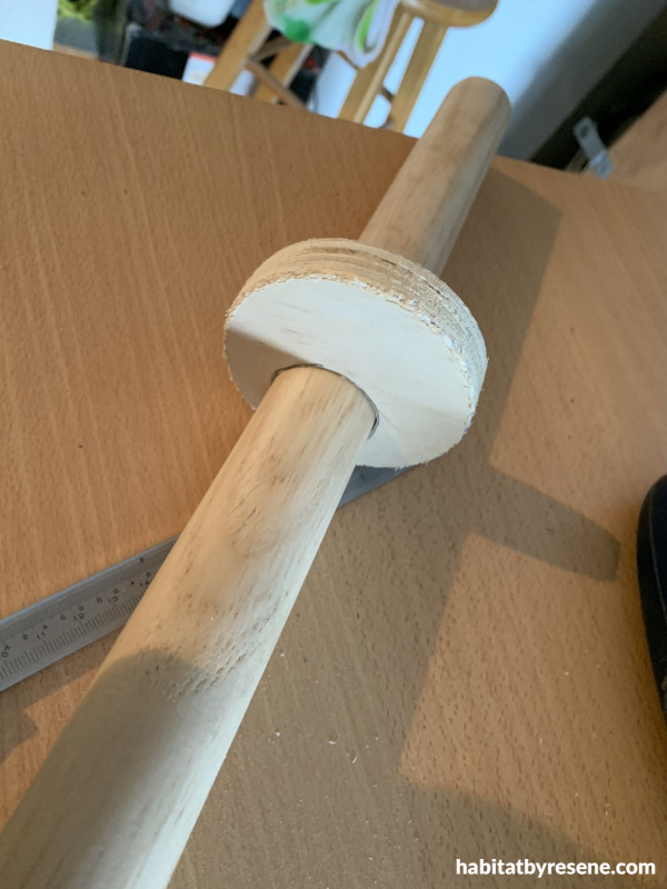 A wooden rod