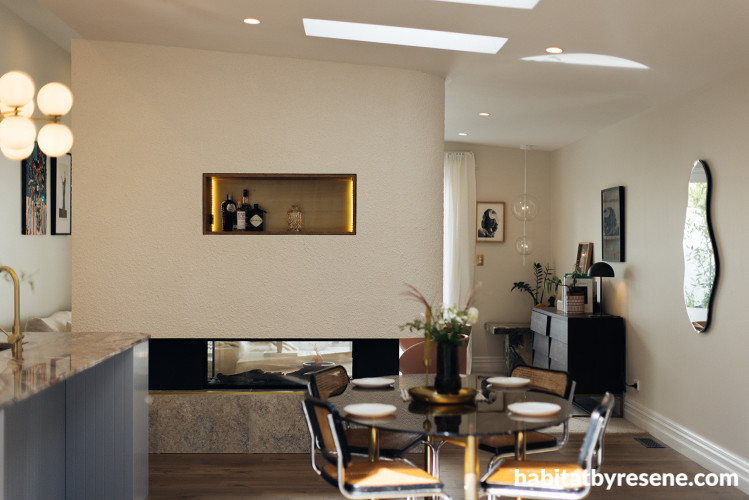 Living area, neutral living area, living area featuring Resene Albescent White