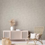 Living area, neutral living area, living area featuring statement wallpaper