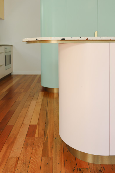 Minty greens and blushing pinks bring this art deco home to life