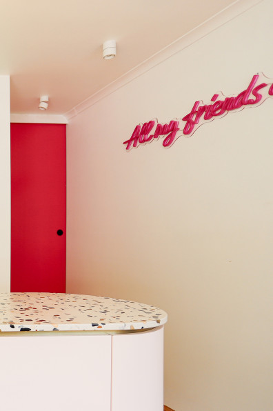 Minty greens and blushing pinks bring this art deco home to life