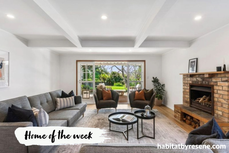 Living room in Resene Black White
