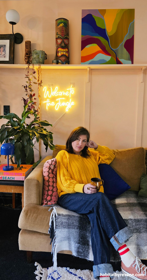 Lounge, living area, soft peach lounge