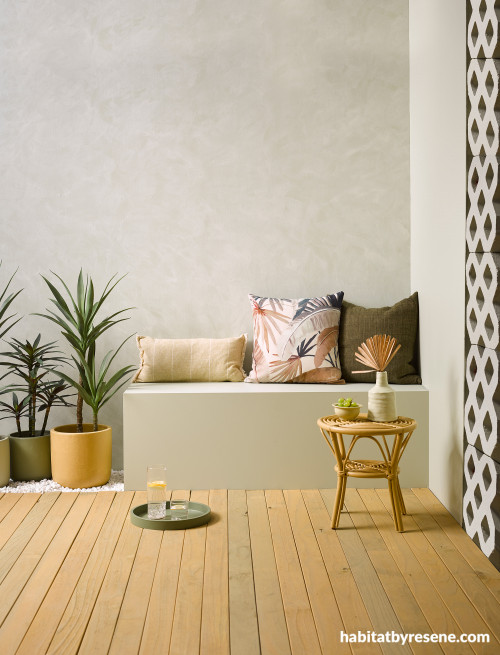 Outdoor area, outdoor patio, neutral outdoor patio