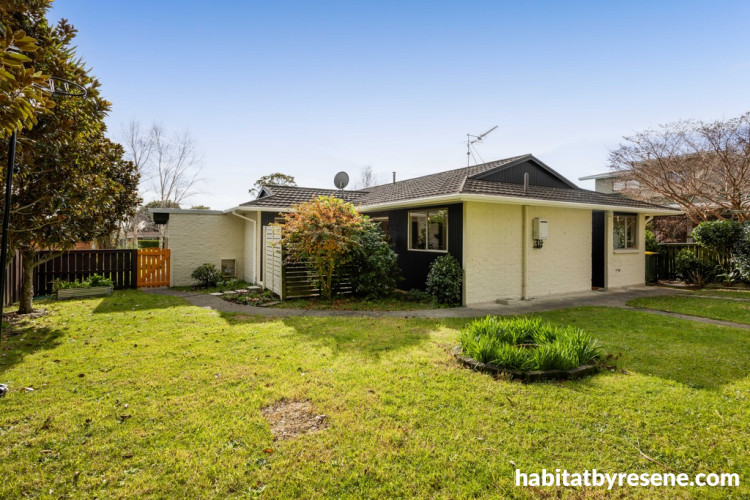 House exterior painted in Resene Spanish White and Resene Black