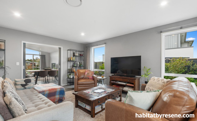 Formal lounge painted in Resene Stonehenge