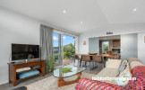 Living room painted in Resene Concrete