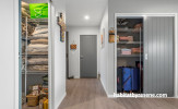 Internal doors painted in Resene Quarter Tuna and walls painted in Resene Concrete