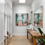 Hallway and storage area painted in Resene Wan White