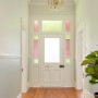 Hallway featuring Resene Wallpaper and Resene Quarter Powder Blue