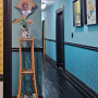 Blue hallway painted in Resene Paradiso and Resene Ming