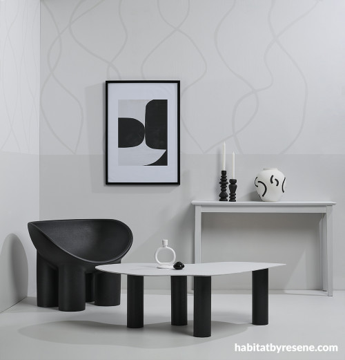 Living room, monochrome living room, neutral living room