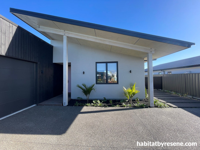 Exterior of home featuring Resene Woodsman Whitewash stain