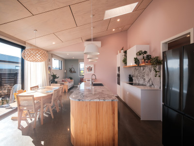 Perfectly pitched: A colourful, climate-savvy home in Te Awa