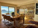 Dining area featuring Resene Wheatfield and Resene Half Wheatfield