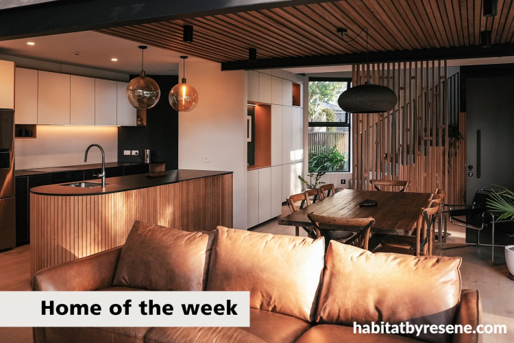 Living area featuring Resene Black White