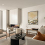 Living area featuring walls and ceiling in Resene Half Wan White