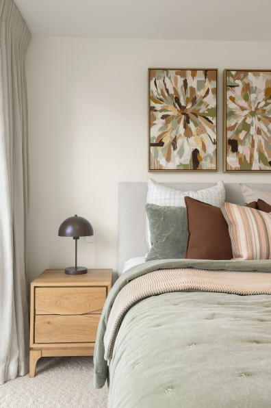 Clever design and soft tones for a compact home