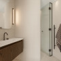 Neutral bathroom featuring ceiling in Resene Half Wan White