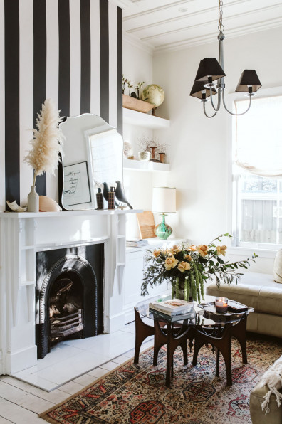 A run down 1900s villa finds soul and sophistication with a monochrome makeover