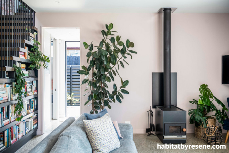 Living space cocooned in soothing white tones