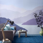 Beautiful pastel landscape painted into livingroom