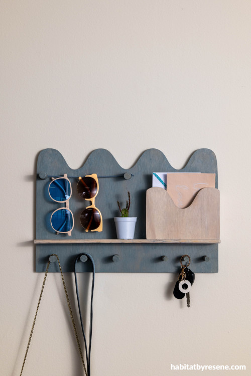 Creamy and blueish tones used in home