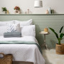 Nordic-inspired bedroom featuring Resene Rainee
