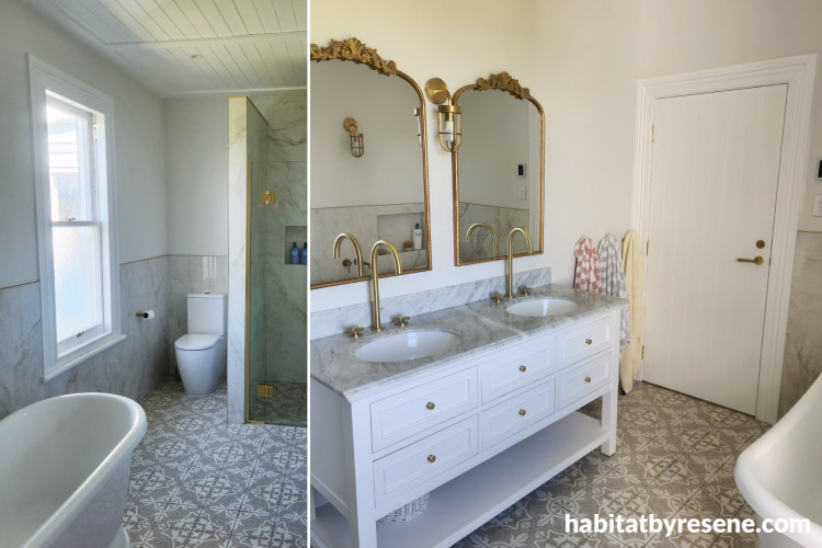 Bathroom painted in Resene Sea Fog