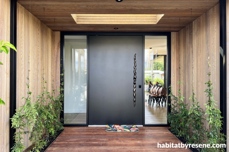 Front door of home in dark tone