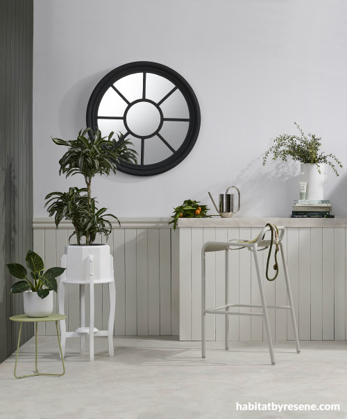 Welcoming conservatory in bright tones