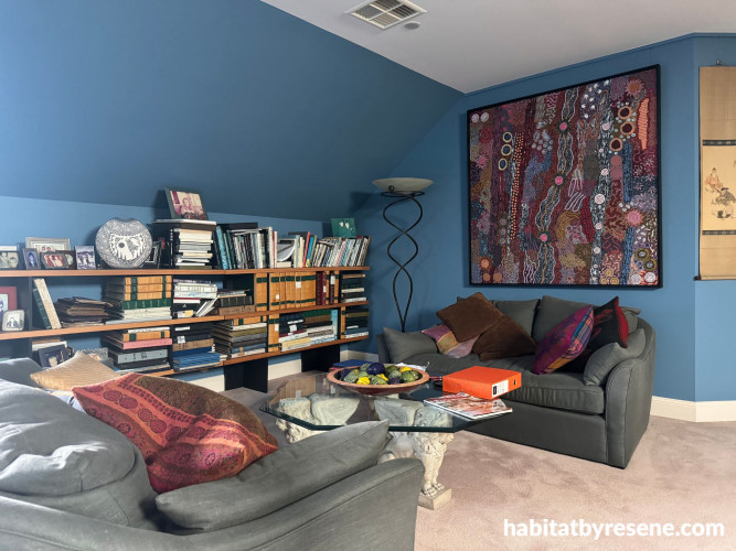 Sitting room, sitting room painted in Resene Wedgewood
