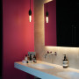 Bathroom, magenta bathroom painted in Resene Rouge