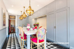 Kitchen painted in Resene Longitude and Resene Concrete